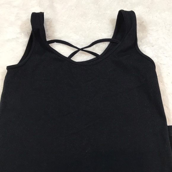 Aqua Tops - Aqua Criss Cross Front Tank Top